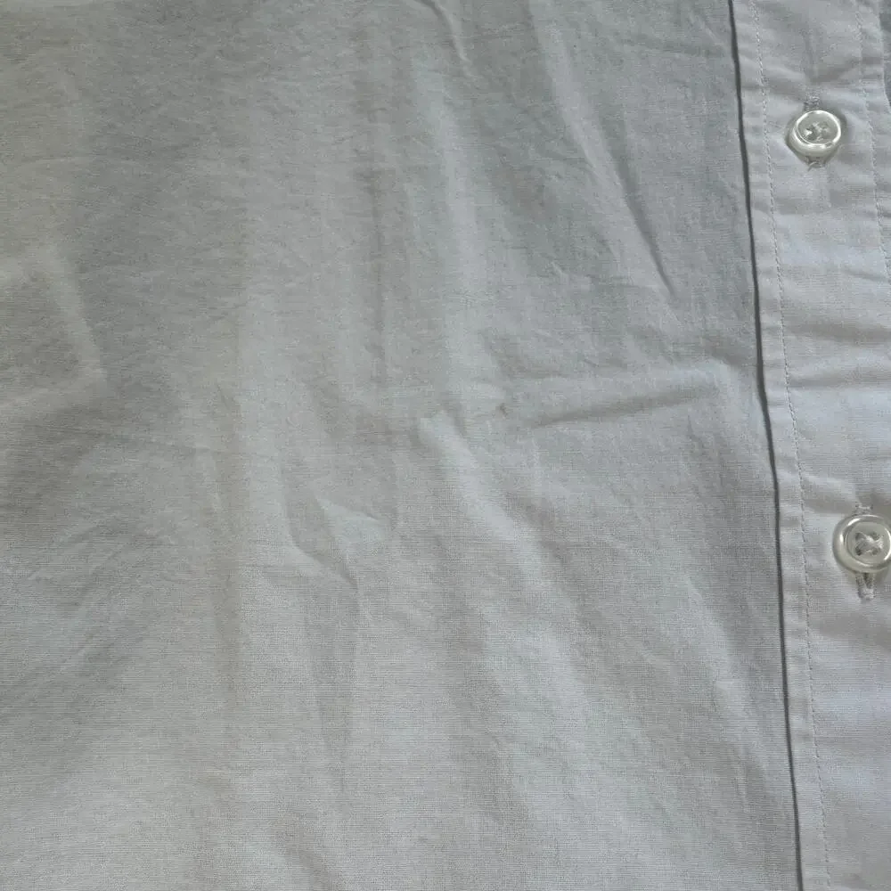 J.Crew Flex Washed Slim Untucked Casual Shirt XL White Button Up Long Sleeve